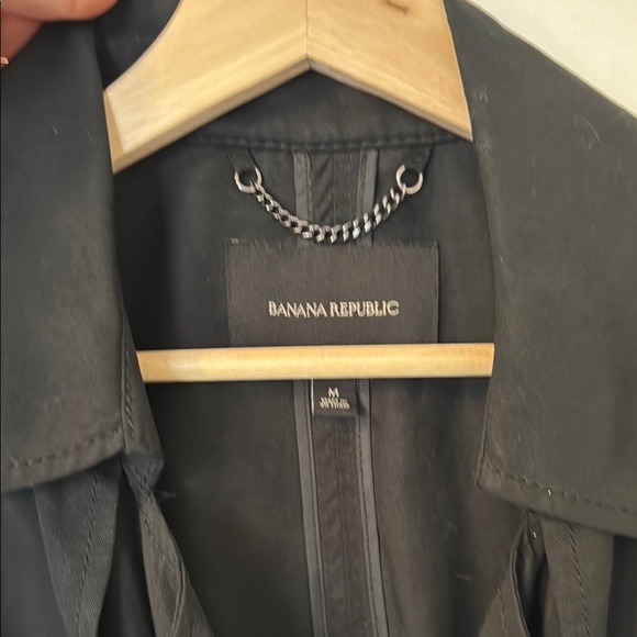 Women's Black Trench Coat - Picture 3 of 5